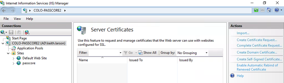 Installing a Wildcard SSL for IIS Passcore Picture1
