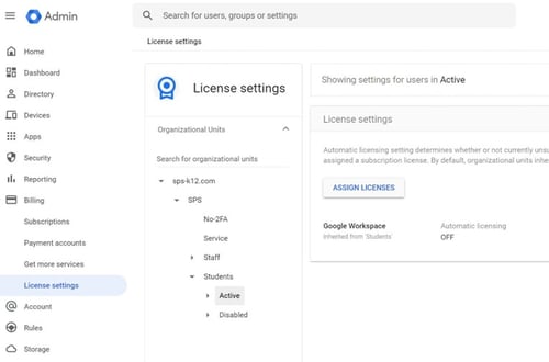 Automated Google Licensing